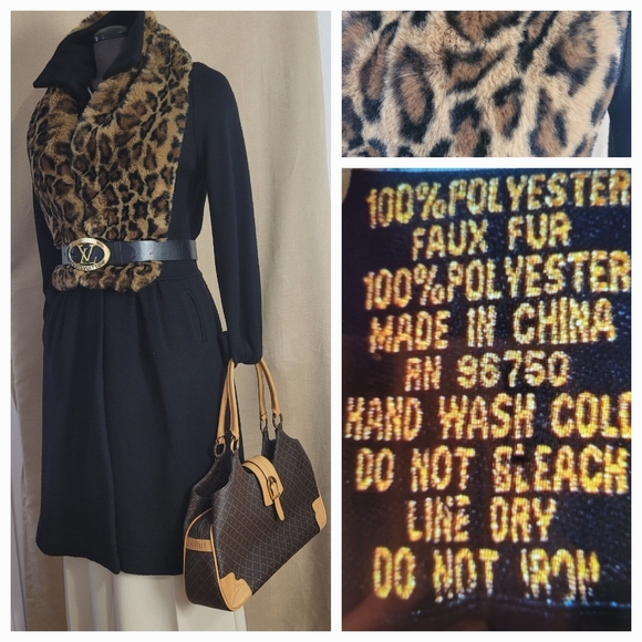 Leopard Scarf / faux fur - Picture 7 of 7